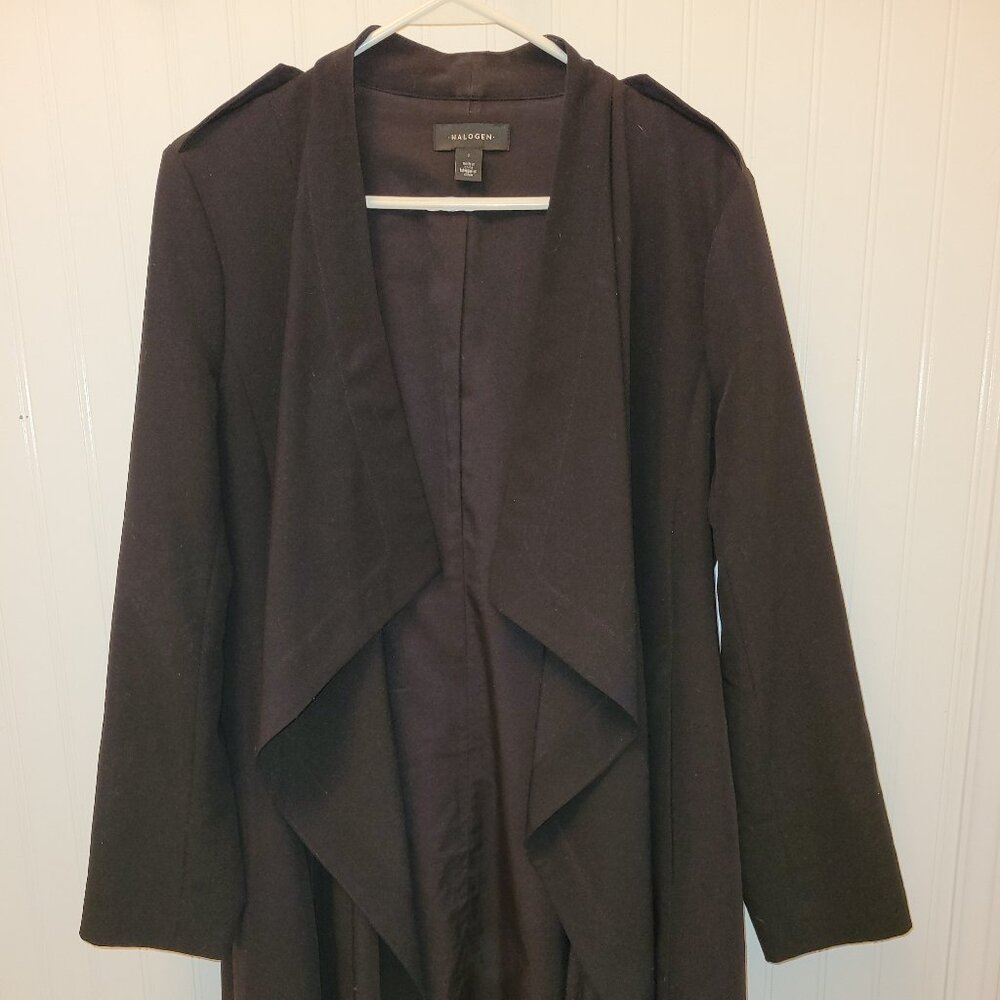 Halogen Drape Front Blazer Black Size 1